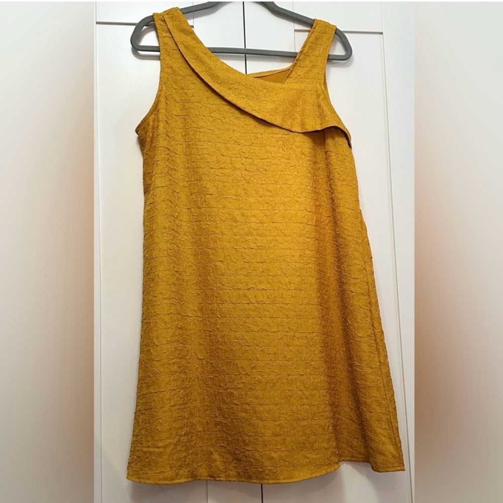 Asymmetrical Mustard Yellow Dress